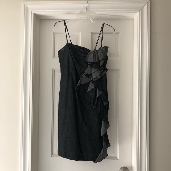 Jon Teri Denim Ruffle Dress - Picture 2 of 8